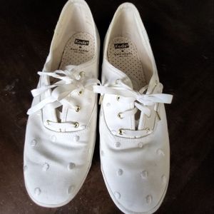 Rare Kate Spade polka dot Keds Size 11 Cream Colored